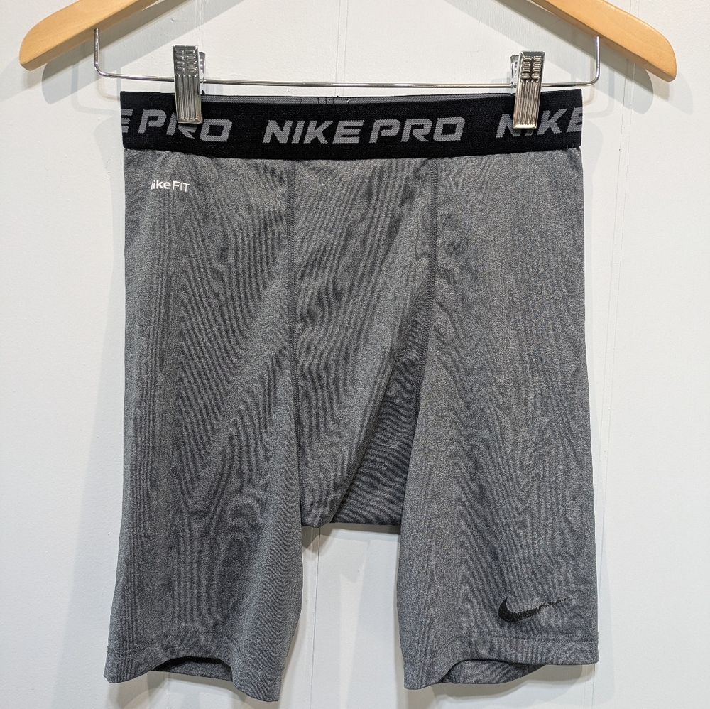 Nike Pro Compression Shoets Gray Black Size Medium Performance